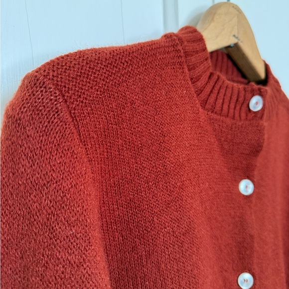 Rust Red Vintage Cardigan Sweater small - Picture 4 of 7